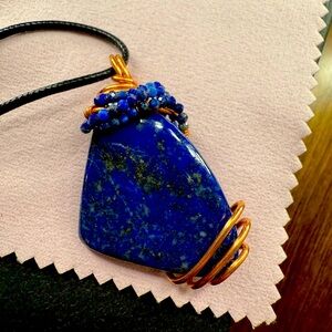 Genuine lapis pendant